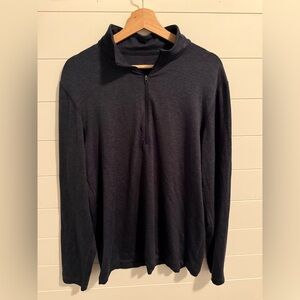 Lululemon Men’s Rulu 1/4 Zip Size Large Navy Blue Heather